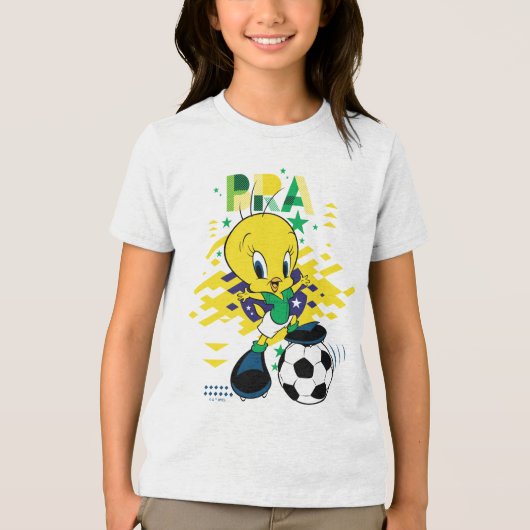 T-shirt En Tri-matière TWEETY™ Team Brazil Soccer Graphic (Recto)