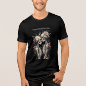 T-shirt En Tri-matière Two Romantic Gothic Human Skeletons Embracing (Recto)