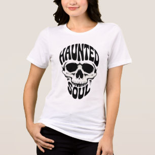 T-shirt En Tri-matière Typographie Crâne Âme Hantée
