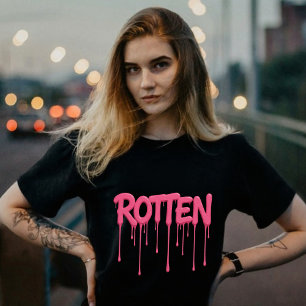 T-shirt En Tri-matière Typographie de police ROTTEN Drip