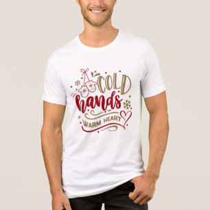 T-shirt En Tri-matière Typographie hivernale des mains froides