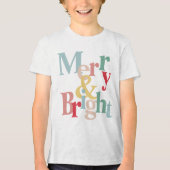 T-shirt En Tri-matière Typographie moderne Joyeux et lumineux (Recto)