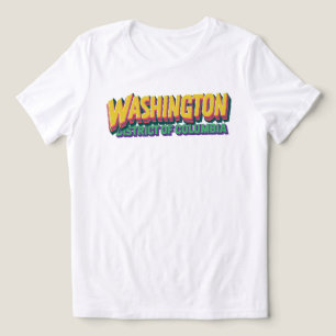 T-shirt En Tri-matière Typographie Rétro de Washington DC