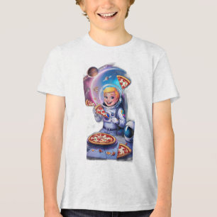 T-shirt En Tri-matière Un astronaute mange de la pizza dans l'espace.