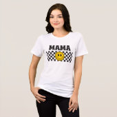 T-shirt En Tri-matière Un joyeux mec souriant visage maman chemise (Recto plein)