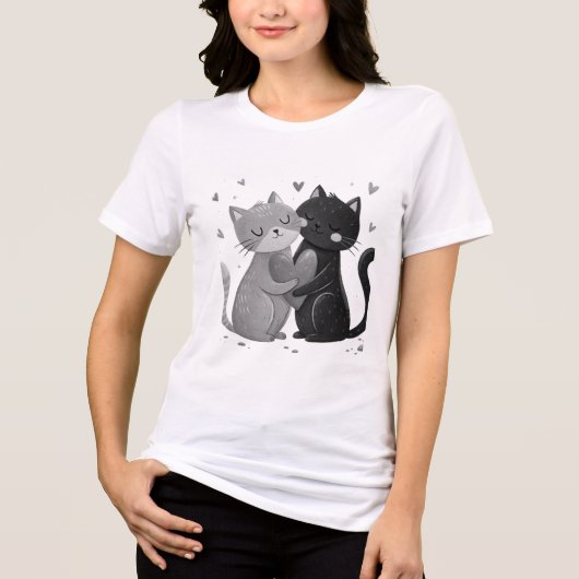 T-shirt En Tri-matière Un paradis Amoureux des chats (Recto)