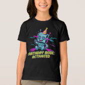T-shirt En Tri-matière Un robot mignon activé mode fête d'anniversaire (Recto)
