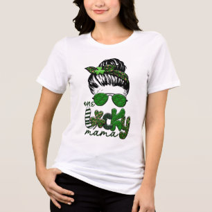 T-shirt En Tri-matière Une Chanceuse Mama Irish St. Patrick's Day
