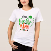 T-shirt En Tri-matière Une maman chanceuse | Saint Patrick's Day (Recto)