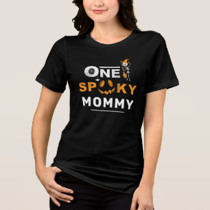 T-shirt En Tri-matière Une maman Éffrayante famille de jumelage Halloween