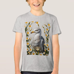 T-shirt En Tri-matière Une mouette de Californie et des fleurs de lys Seg