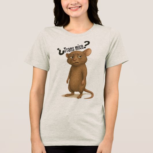 T-shirt En Tri-matière Une souris confondue par une déclaration muette (Recto)