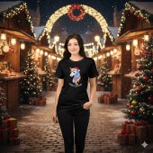 T-shirt En Tri-matière Unicorn Merry Christmas Design