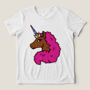 T-shirt En Tri-matière Unicorne Afro Rose Chaud