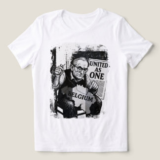 T-shirt En Tri-matière United As One - Belgique Black & White Art T-Shirt