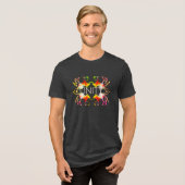 T-shirt En Tri-matière "Unity" Mandala Rouge Jaune Blanc Vert Design (Recto plein)