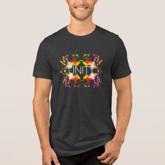 T-shirt En Tri-matière "Unity" Mandala Rouge Jaune Blanc Vert Design (Recto)