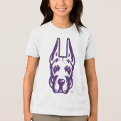 T-shirt En Tri-matière Université d'Albany Chef de la mascotte Great Dane (Recto)