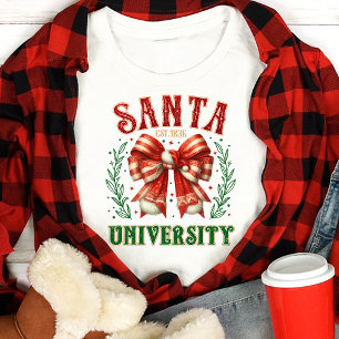 T-shirt En Tri-matière Université de Santa Bow Coquette Noël