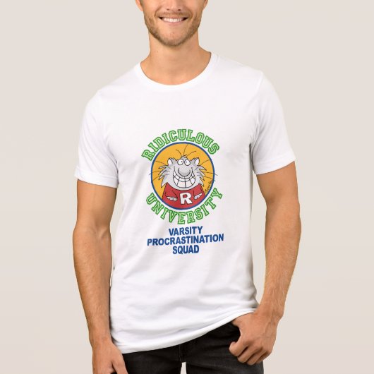 T-SHIRT  EN TRI-MATIÈRE UNIVERSITÉ RIDICULE (Recto)