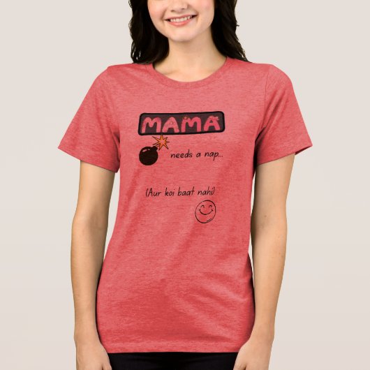 T-shirt En Tri-matière Urdu Funny Mom Life (Recto)