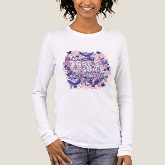 T-SHIRT EN TRI-MATIÈRE USA 1776-2026 (Recto)