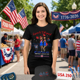 T-shirt En Tri-matière USA Pom-pom girl US 250e anniversaire patriotique