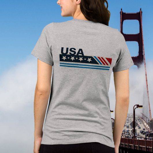 T-shirt En Tri-matière USA Stars Stripes Graphic T-Shirt