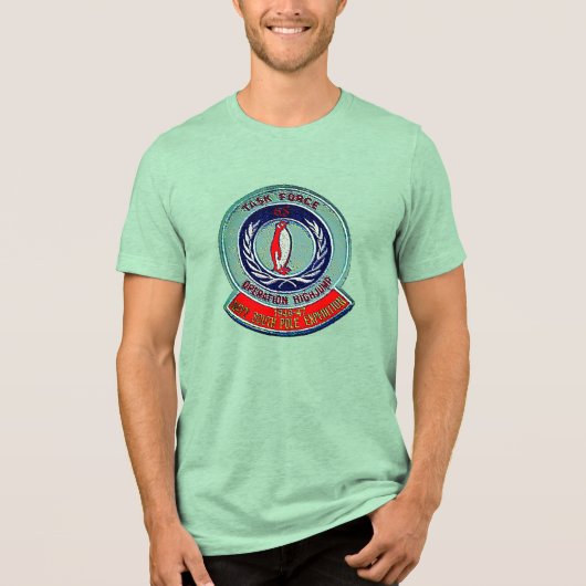 T-SHIRT  EN TRI-MATIÈRE USN RETRO PATCH (Recto)