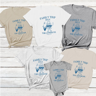 T-shirt En Tri-matière Vacances personnalisées 2024 Family Matching Beach