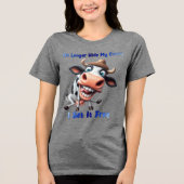 T-shirt En Tri-matière Vache avec expression humoristique et déclaration (Recto)
