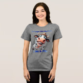 T-shirt En Tri-matière Vache avec expression humoristique et déclaration (Recto plein)