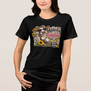 T-shirt En Tri-matière Vache Fabuleuse Graphique