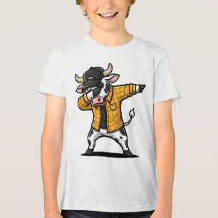 T-shirt En Tri-matière Vache qui fait le Dab Drôle Mignon Danse du Dab