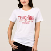 T-shirt En Tri-matière Valentine's Day Teaching Sweethearts Since Year (Recto)