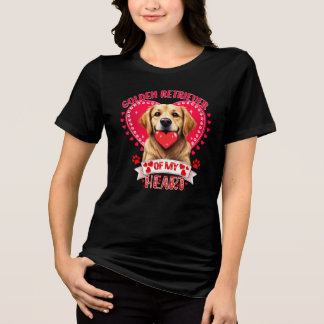 T-shirt En Tri-matière Valentine's jour golden retriever maman amoureux d