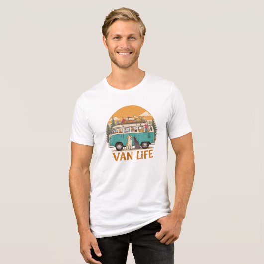 T-shirt En Tri-matière Van Life Paws & Adventure T-Shirt (Recto plein)