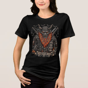 T-shirt En Tri-matière Variation III Samouraï Motard Barbe de Citrouille