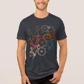 T-shirt En Tri-matière Vélos graphiques / Vélos Cuir noir (Recto)