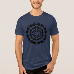 T-shirt En Tri-matière Vélos noirs stylisés Mandala
