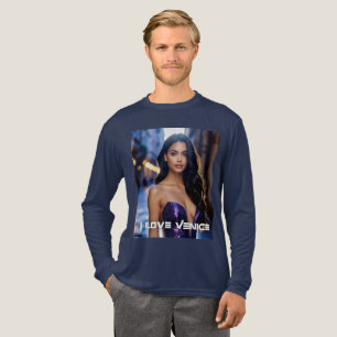 T-SHIRT EN TRI-MATIÈRE VENISE - J'AIME VENISE - ITALIE