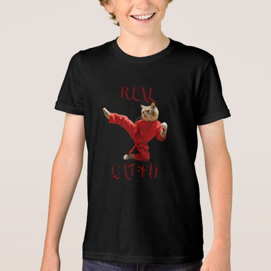 T-SHIRT EN TRI-MATIÈRE VÉRITABLE CAT-FU (Recto)