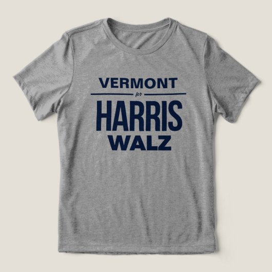 T-shirt En Tri-matière Vermont pour Harris Walz (Design Recto)