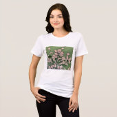 T-shirt En Tri-matière Vert fleur rose (Recto plein)