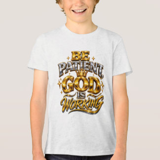 T-shirt En Tri-matière Veste à capuche brillante pour enfants Soyez patie