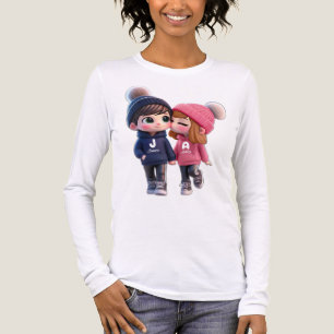 T-shirt En Tri-matière Vêtement de couple Kawaii, Chemise à manches longu