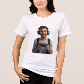 T-shirt En Tri-matière Vibes 3D Gamer (Recto)