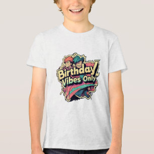 T-shirt En Tri-matière Vibes d'anniversaire seulement Anime Style garçons