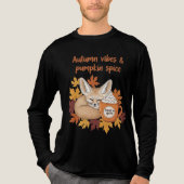 T-shirt En Tri-matière Vibes d'automne et épices Citrouilles - Cosy Fox F (Recto)