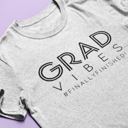 T-shirt En Tri-matière Vibes de fin d'études modernes minimaliste personn